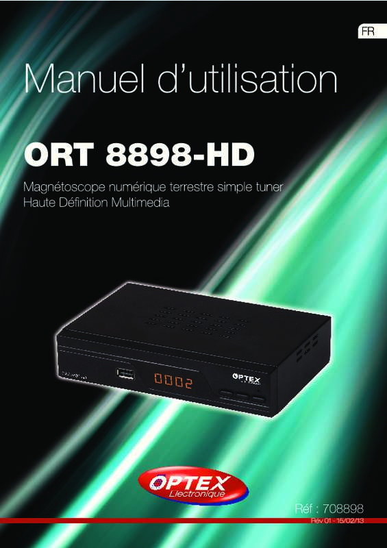 Guide utilisation OPTEX ORT 8898-HD  de la marque OPTEX