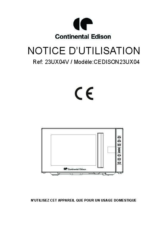 Guide utilisation CONTINENTAL EDISON 23UX04V  de la marque CONTINENTAL EDISON