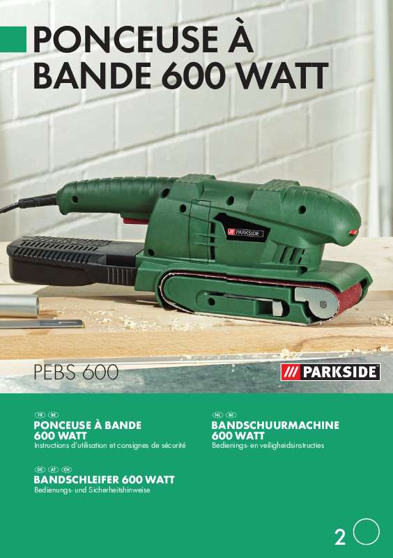 Guide utilisation  PARKSIDE KH 3032 BELT SANDER 600 WATT  de la marque PARKSIDE