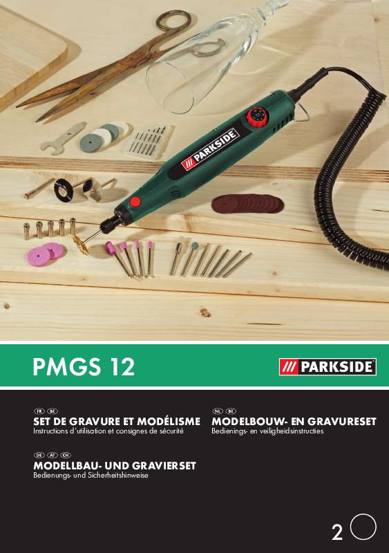 Guide utilisation  PARKSIDE KH 3037 MODELLING AND ENGRAVING SET  de la marque PARKSIDE