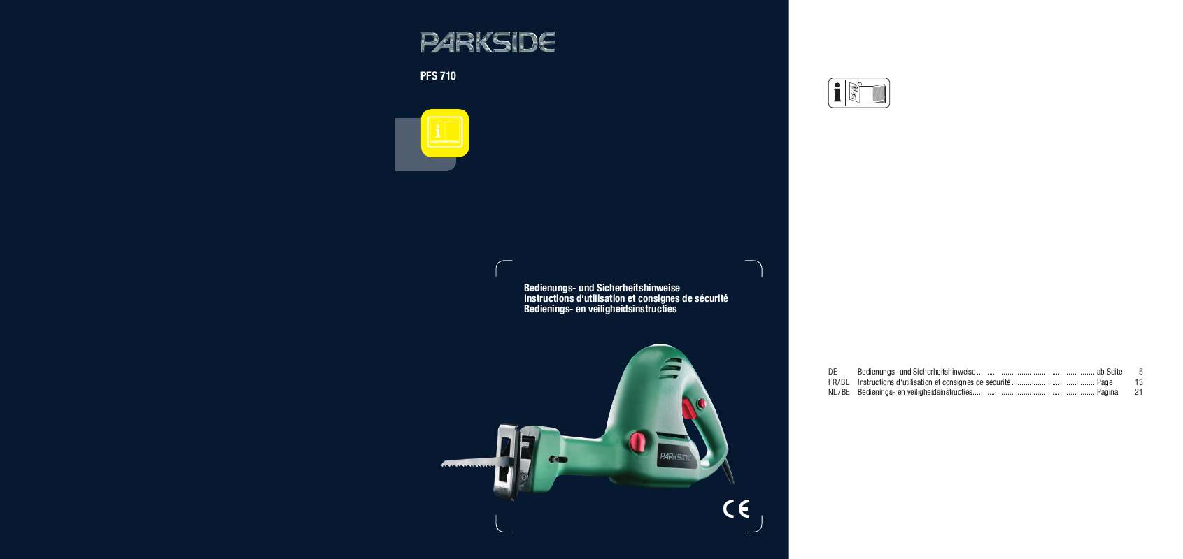 Guide utilisation  PARKSIDE KH 3136 SABRE SAW  de la marque PARKSIDE