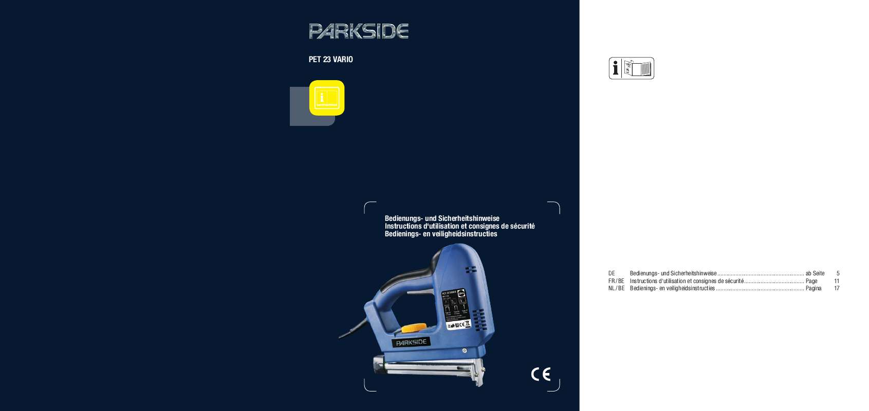 Guide utilisation  PARKSIDE KH 3145 ELECTRIC TACKER  de la marque PARKSIDE