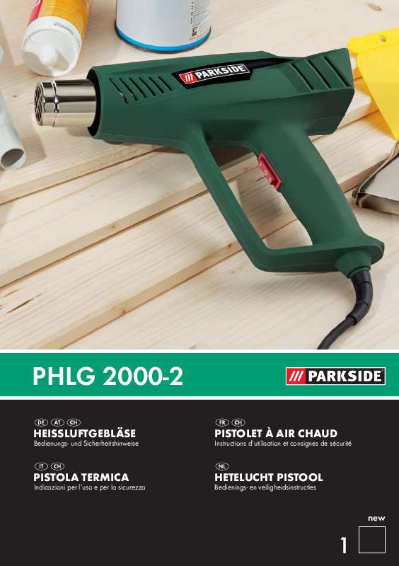 Guide utilisation  PARKSIDE PHLG 2000-2  de la marque PARKSIDE