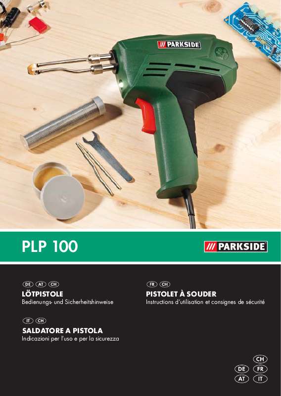 Guide utilisation  PARKSIDE PLP 100  de la marque PARKSIDE