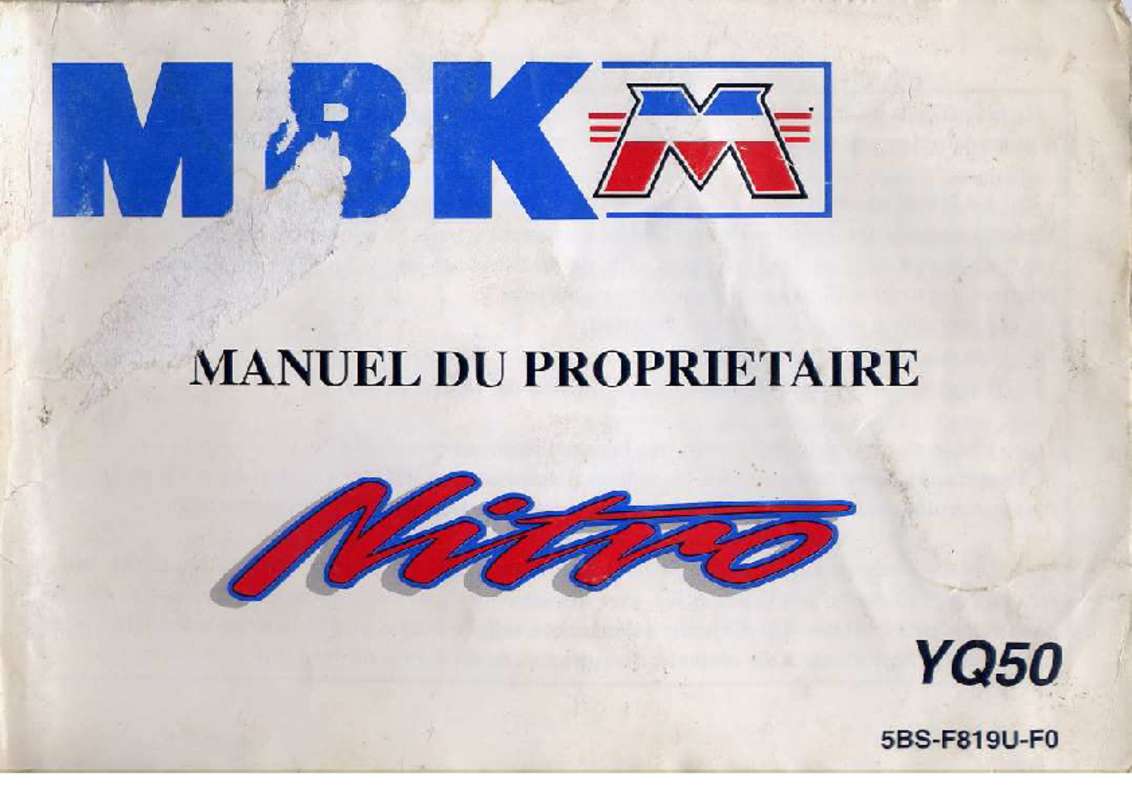 Guide utilisation  MBK YQ50  de la marque MBK