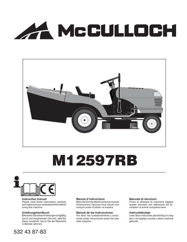 Guide utilisation  MC CULLOCH M12597RB  de la marque MC CULLOCH