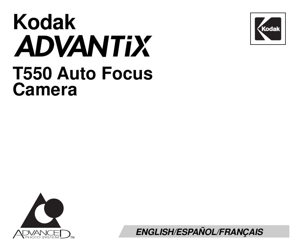 Guide utilisation KODAK ADVANTIX T550  de la marque KODAK