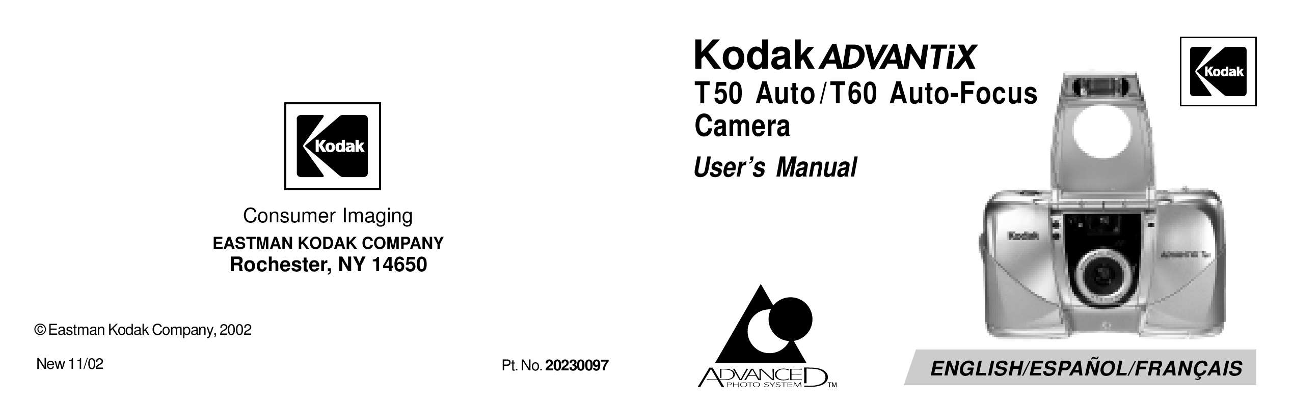 Guide utilisation KODAK ADVANTIX T60  de la marque KODAK