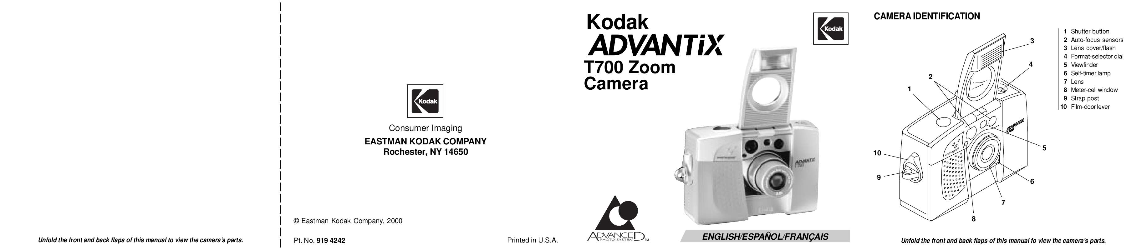 Guide utilisation KODAK ADVANTIX T700  de la marque KODAK