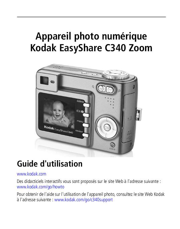Guide utilisation KODAK C340  de la marque KODAK