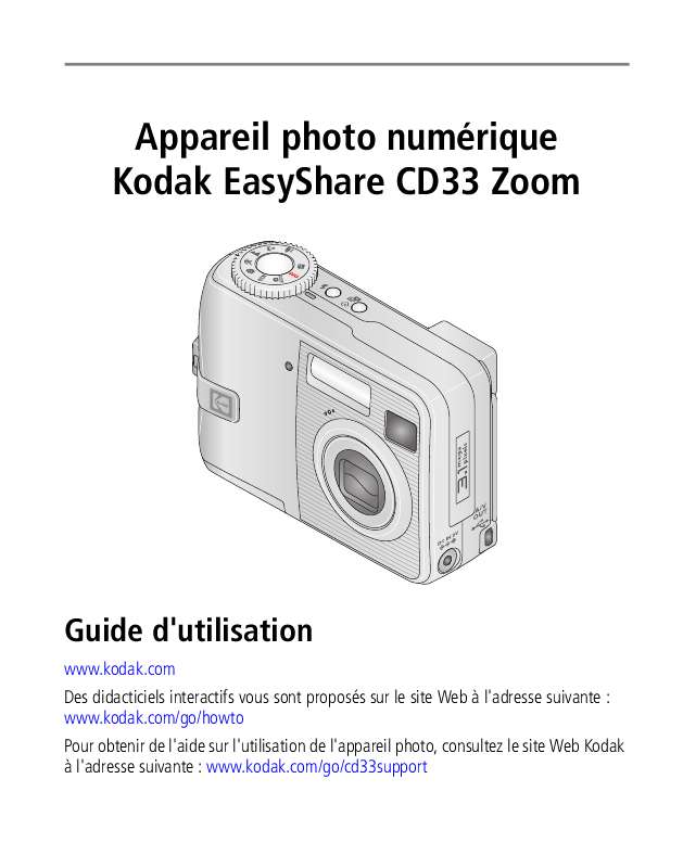 Guide utilisation KODAK CD33  de la marque KODAK