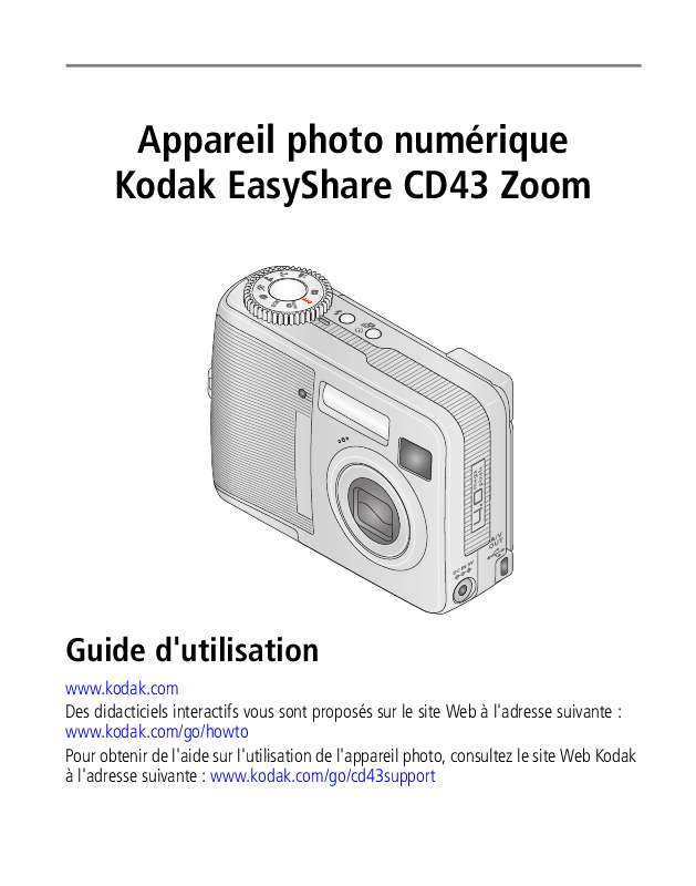 Guide utilisation KODAK CD43  de la marque KODAK
