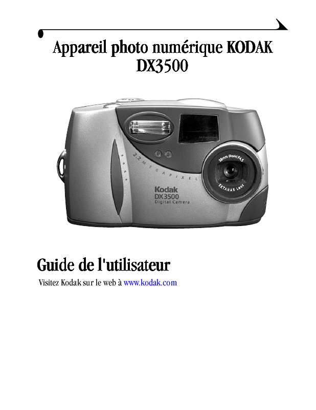 Guide utilisation KODAK DX3500  de la marque KODAK