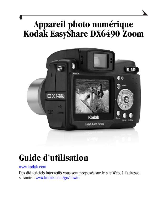 Guide utilisation KODAK EASY SHARE DX6490  de la marque KODAK