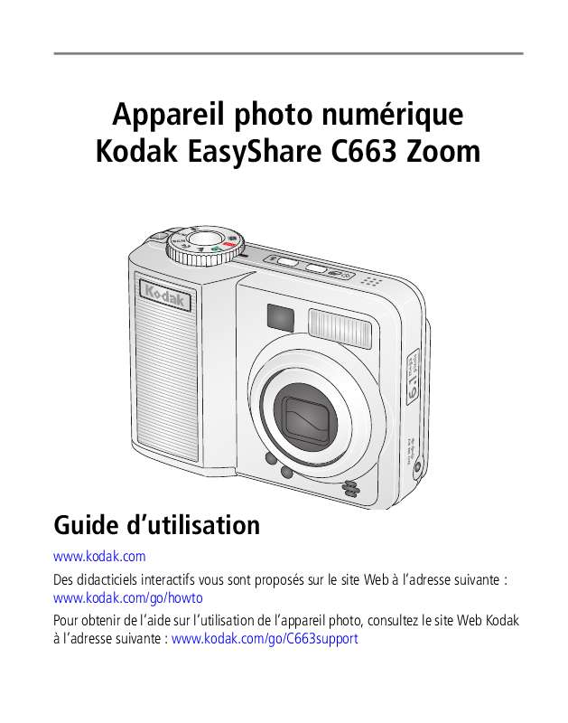 Guide utilisation KODAK EASYSHARE C663  de la marque KODAK