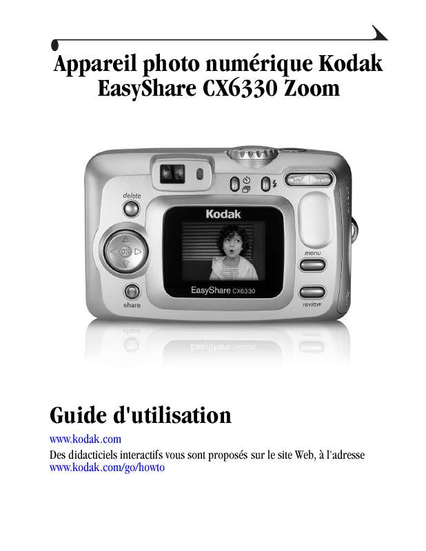 Guide utilisation KODAK EASYSHARE CX6330  de la marque KODAK
