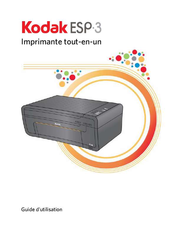 Guide utilisation KODAK ESP 3 ALL-IN-ONE PRINTER  de la marque KODAK