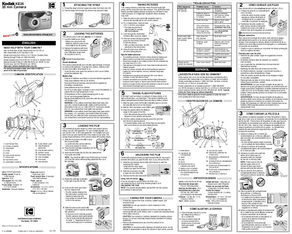 Guide utilisation KODAK KE25  de la marque KODAK