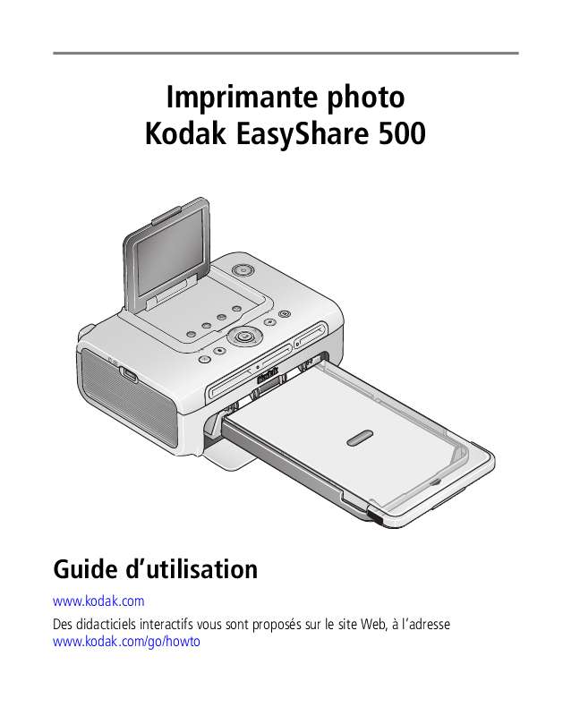 Guide utilisation KODAK PHOTO PRINTER 500  de la marque KODAK