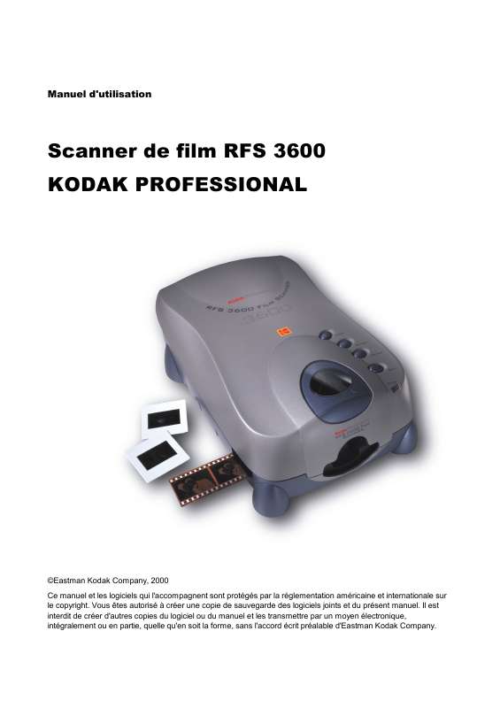 Guide utilisation KODAK RFS 3600  de la marque KODAK