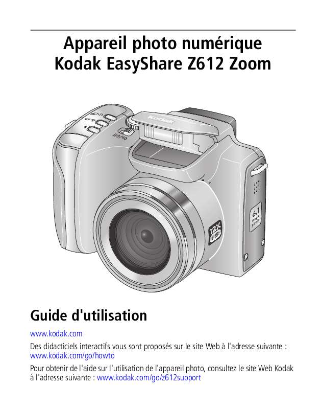 Guide utilisation KODAK Z612  de la marque KODAK