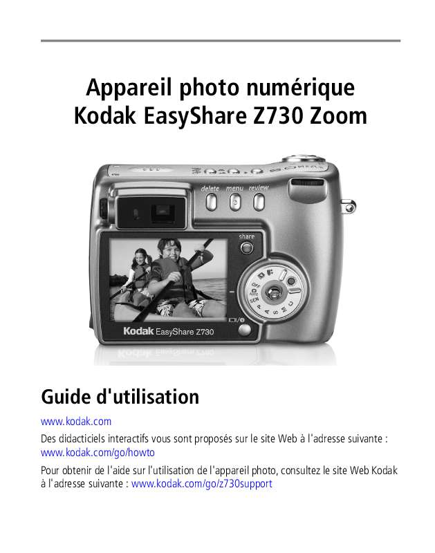 Guide utilisation KODAK Z730  de la marque KODAK