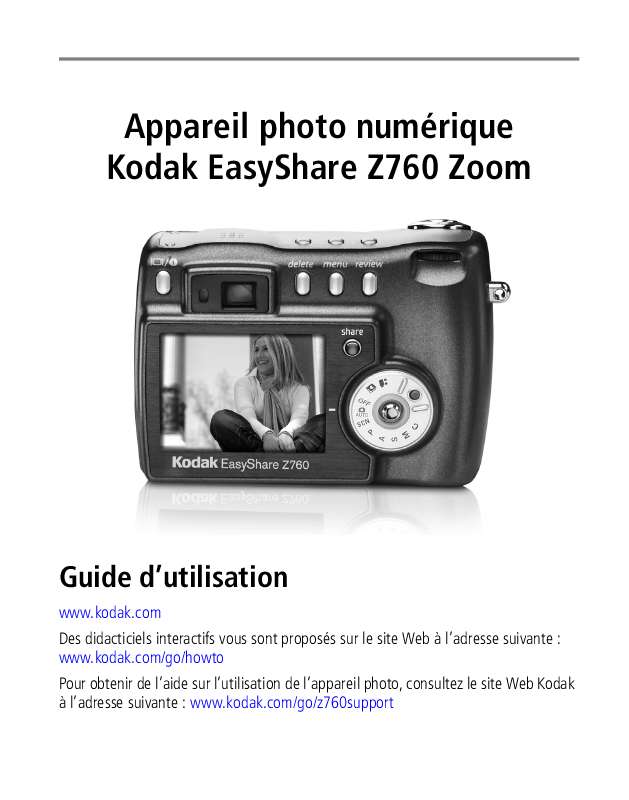 Guide utilisation KODAK Z760  de la marque KODAK