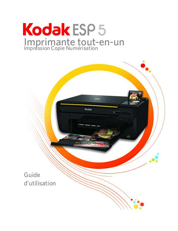 Guide utilisation KODAK ESP 5 ALL-IN-ONE PRINTER  de la marque KODAK