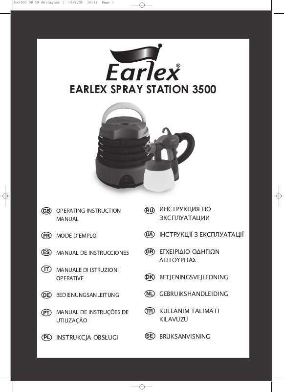 Guide utilisation  EARLEX SPRAY STATION 3500  de la marque EARLEX