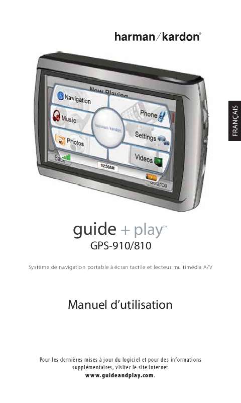 Guide utilisation HARMAN KARDON GPS-810 [GPS-810EU]  de la marque HARMAN KARDON