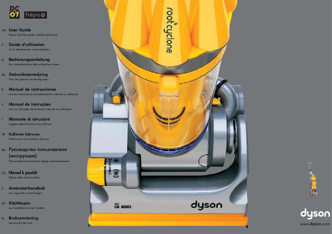 Guide utilisation DYSON DC07 de la marque DYSON