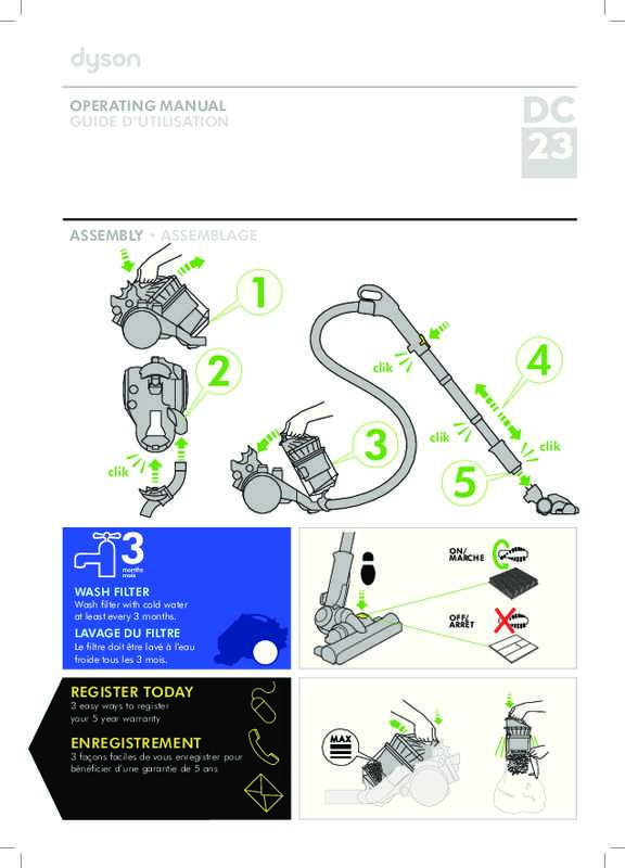 Guide utilisation DYSON DC23 MOTORHEAD de la marque DYSON