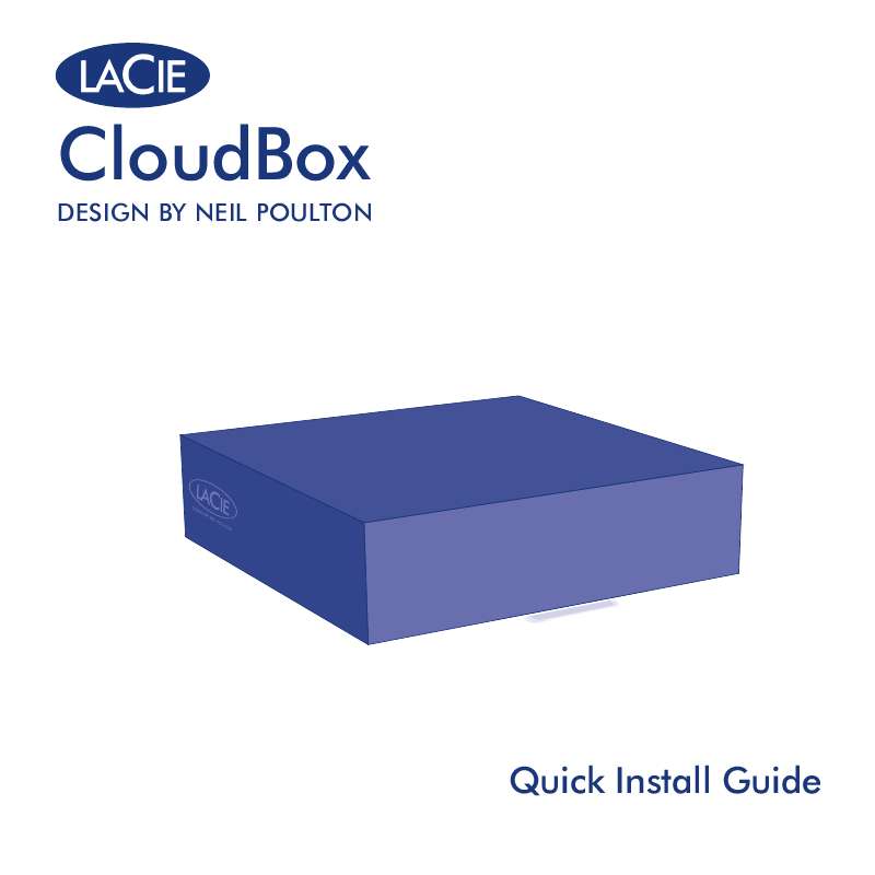 Guide utilisation  LACIE CLOUDBOX  de la marque LACIE