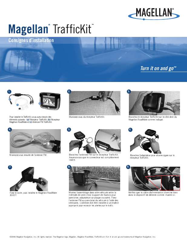 Guide utilisation MAGELLAN TRAFFICKIT INSTALL  de la marque MAGELLAN