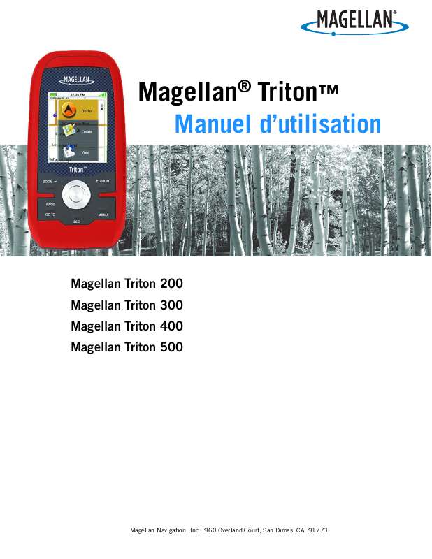 Guide utilisation MAGELLAN TRITON 300  de la marque MAGELLAN