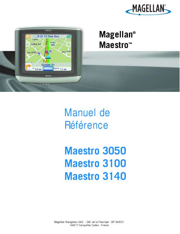 Guide utilisation MAGELLAN MAESTRO 3100  de la marque MAGELLAN