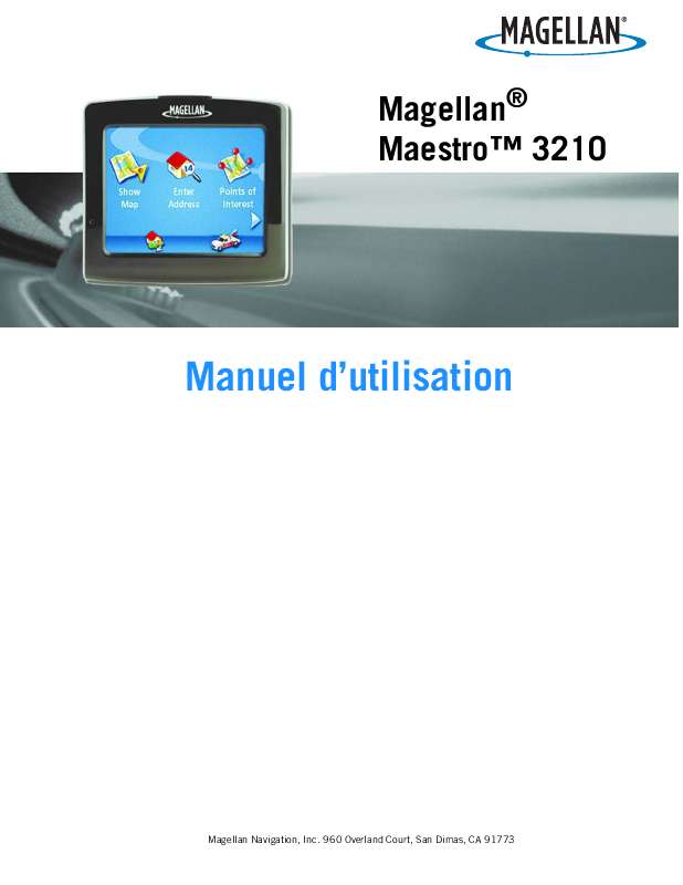 Guide utilisation MAGELLAN MAESTRO 3210  de la marque MAGELLAN