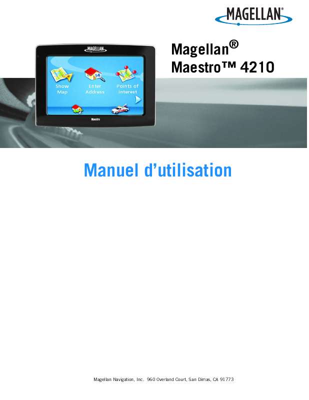 Guide utilisation MAGELLAN MAESTRO 4210  de la marque MAGELLAN