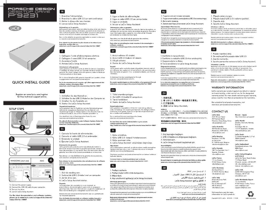 Guide utilisation  LACIE P9231  de la marque LACIE
