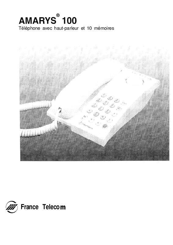 Guide utilisation FRANCE TELECOM AMARYS 100  de la marque FRANCE TELECOM