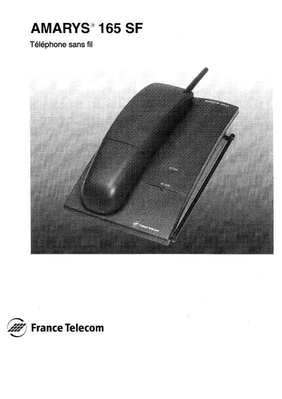 Guide utilisation FRANCE TELECOM AMARYS 165 SF  de la marque FRANCE TELECOM