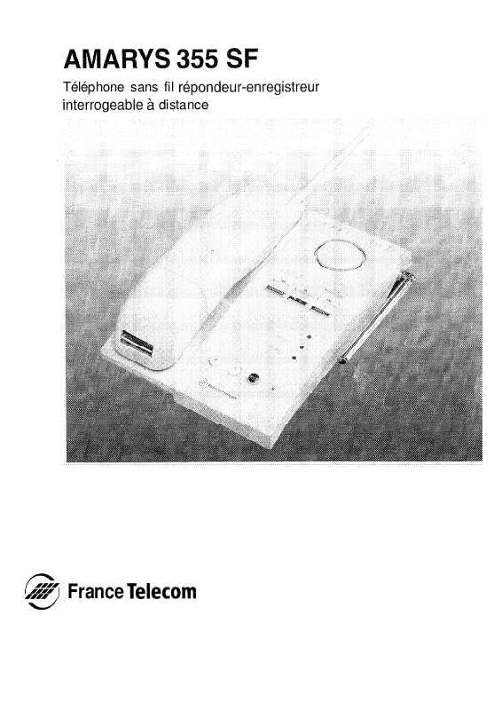 Guide utilisation FRANCE TELECOM AMARYS 355 SF  de la marque FRANCE TELECOM