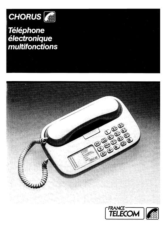 Guide utilisation  FRANCE TELECOM CHORUS  de la marque FRANCE TELECOM