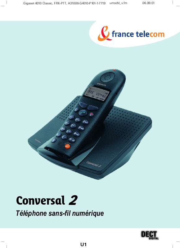 Guide utilisation  FRANCE TELECOM CONVERSAL 2  de la marque FRANCE TELECOM