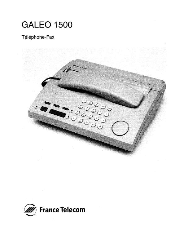 Guide utilisation  FRANCE TELECOM GALEO 1500  de la marque FRANCE TELECOM