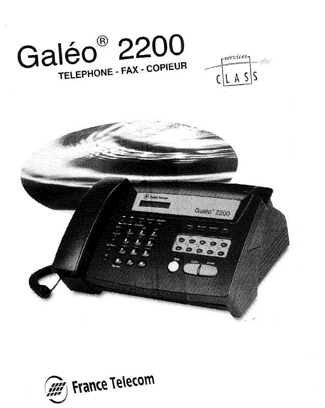 Guide utilisation  FRANCE TELECOM GALEO 2200  de la marque FRANCE TELECOM