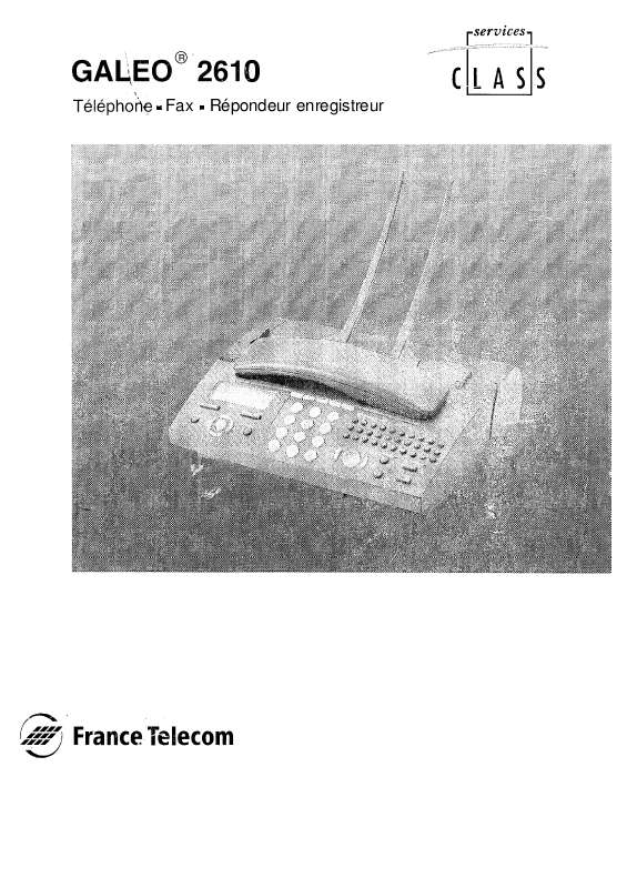 Guide utilisation  FRANCE TELECOM GALEO 2610  de la marque FRANCE TELECOM