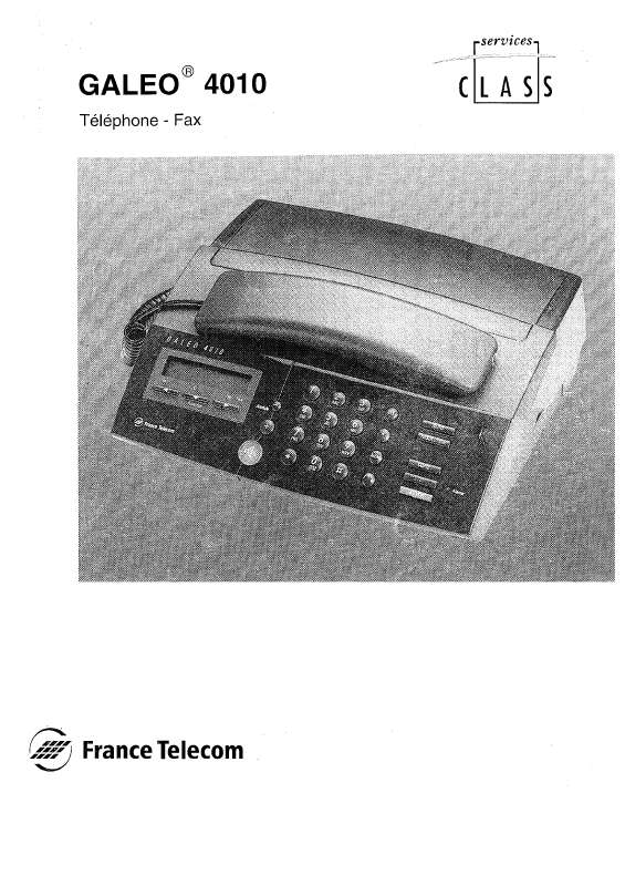 Guide utilisation  FRANCE TELECOM GALEO 4010  de la marque FRANCE TELECOM