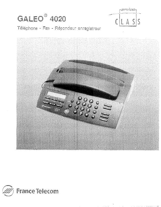 Guide utilisation  FRANCE TELECOM GALEO 4020  de la marque FRANCE TELECOM