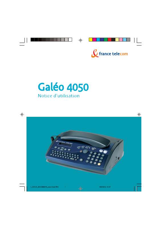 Guide utilisation  FRANCE TELECOM GALEO 4050  de la marque FRANCE TELECOM